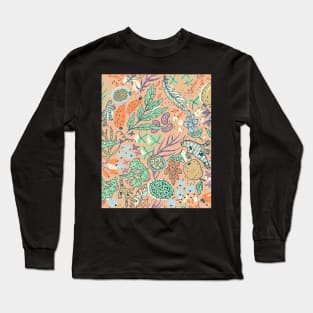 Ornate Plants And Flowers Pattern Long Sleeve T-Shirt